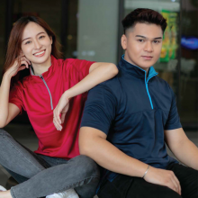QD18 Microfiber Half-zip Mock Neck Shirt